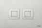 PUSH PLATE DUAL FLUSH PNEUMATIC SQUARE SATIN  STAINLESS 215x145x5