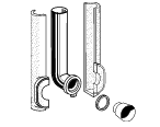 FLUSH PIPE FOR TROPEA3 D56 L375