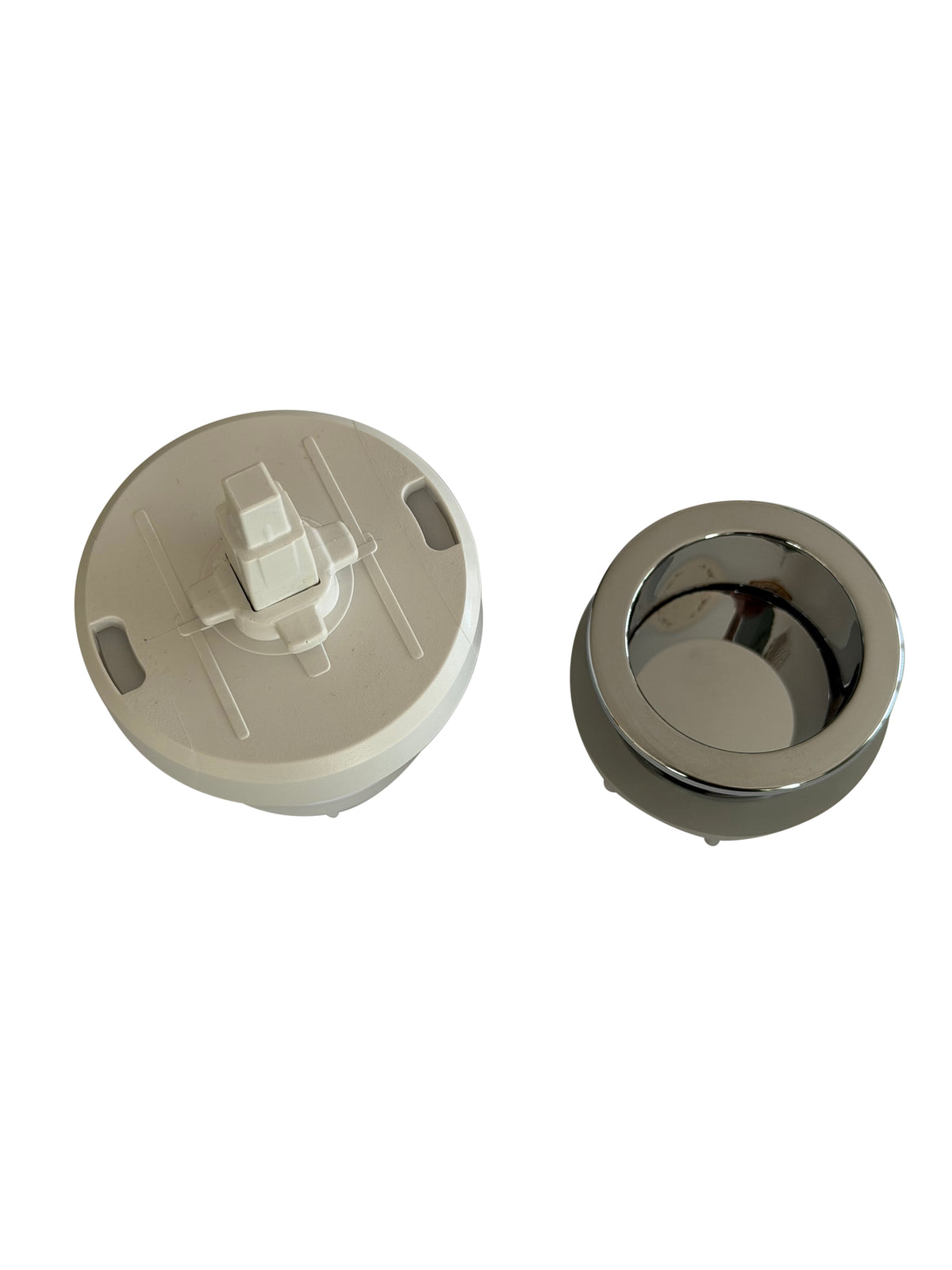 ROUND PNEU. BUTTON TOT FLUSH POL.CHROME