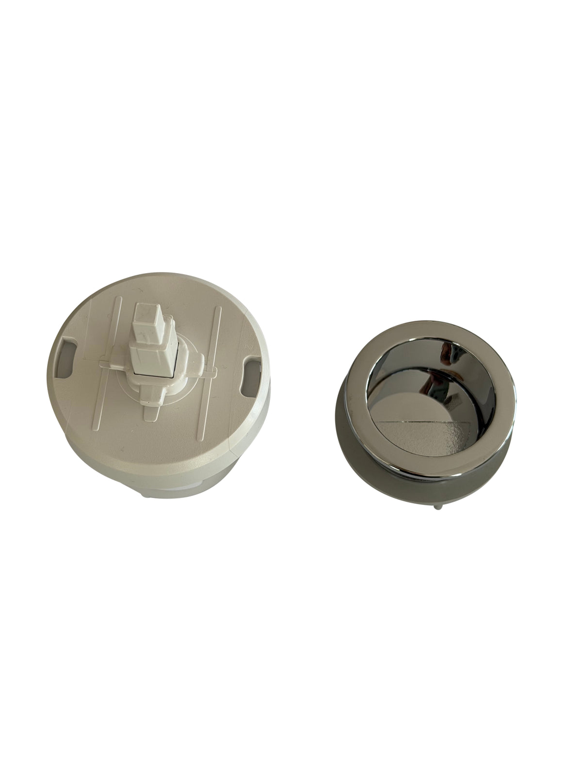ROUND PNEU. BUTTON 1/2 FLUSH POL.CHROME