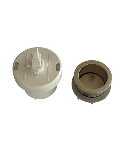 ROUND PNEU. BUTTON TOT FLUSH SAT.CHROME
