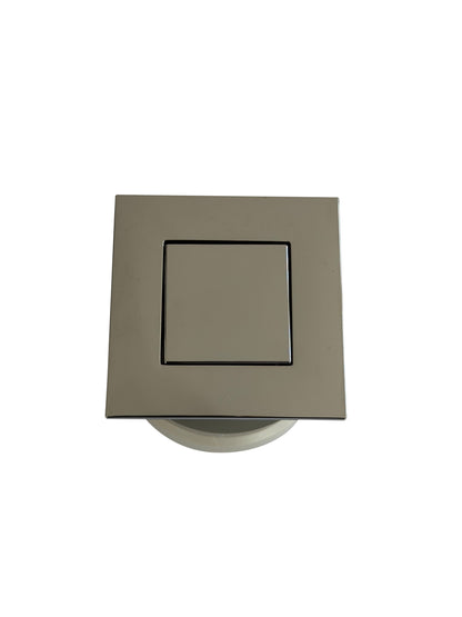 SQUARE PNEU. BOTTON FLUSH TOT POL.CHROME