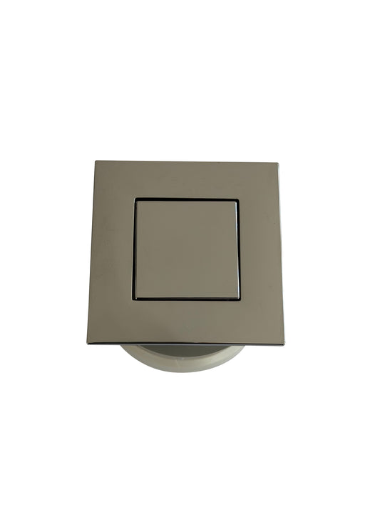 SQUARE PNEU. BOTTON FLUSH TOT POL.CHROME