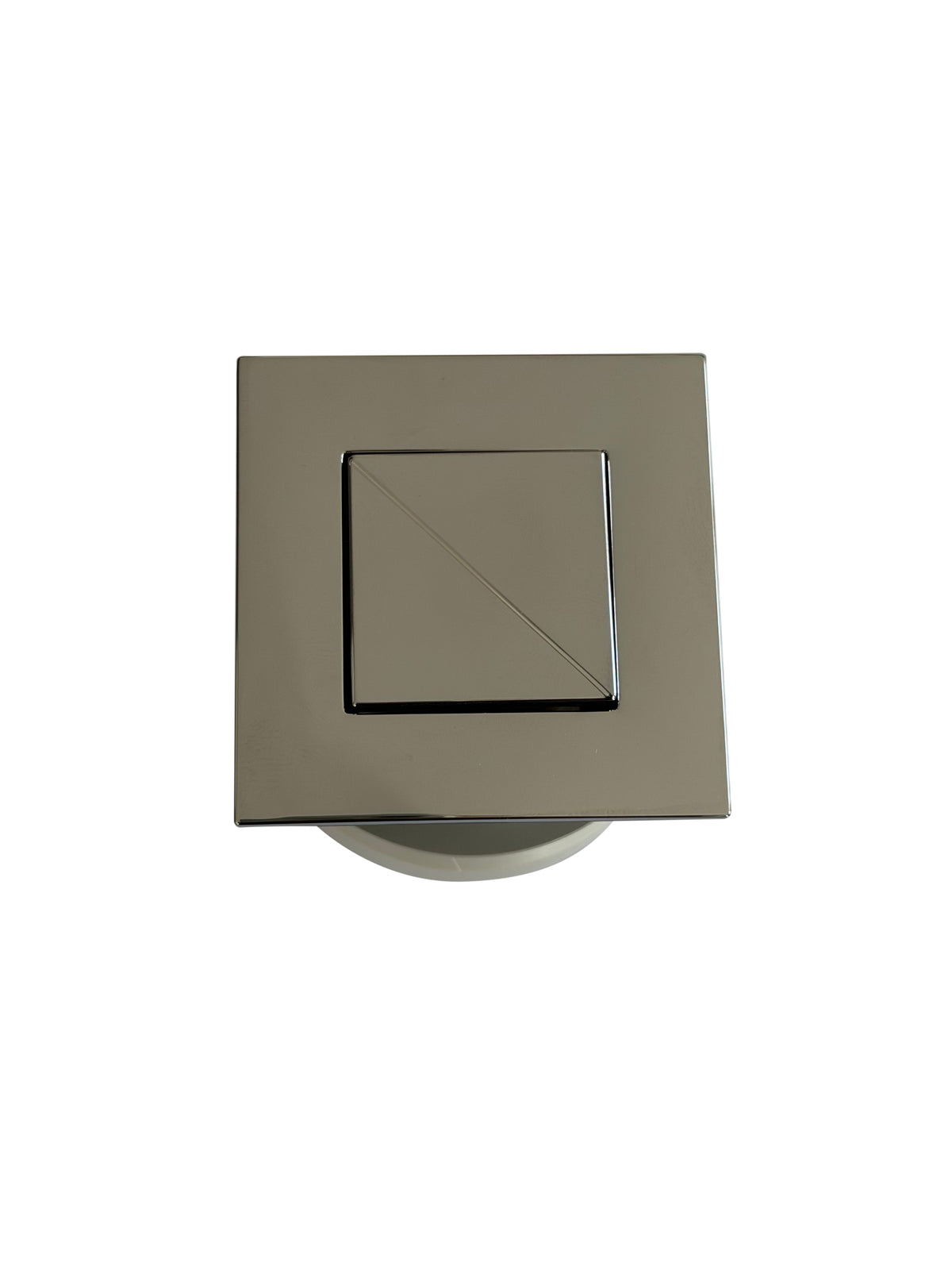 SQUARE PNEU. BUTTON 1/2 FLUSH POL.CHROME
