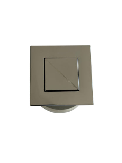 SQUARE PNEU. BUTTON 1/2 FLUSH POL.CHROME