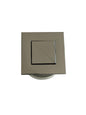 SQUARE PNEU. BUTTON 1/2 FLUSH POL.CHROME