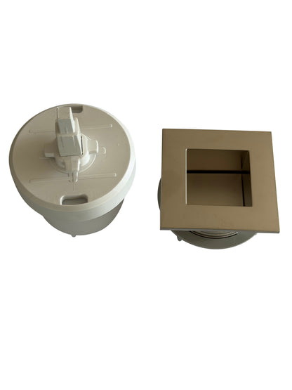 SQUARE PNEU. BOTTON FLUSH TOT SAT.CHROME