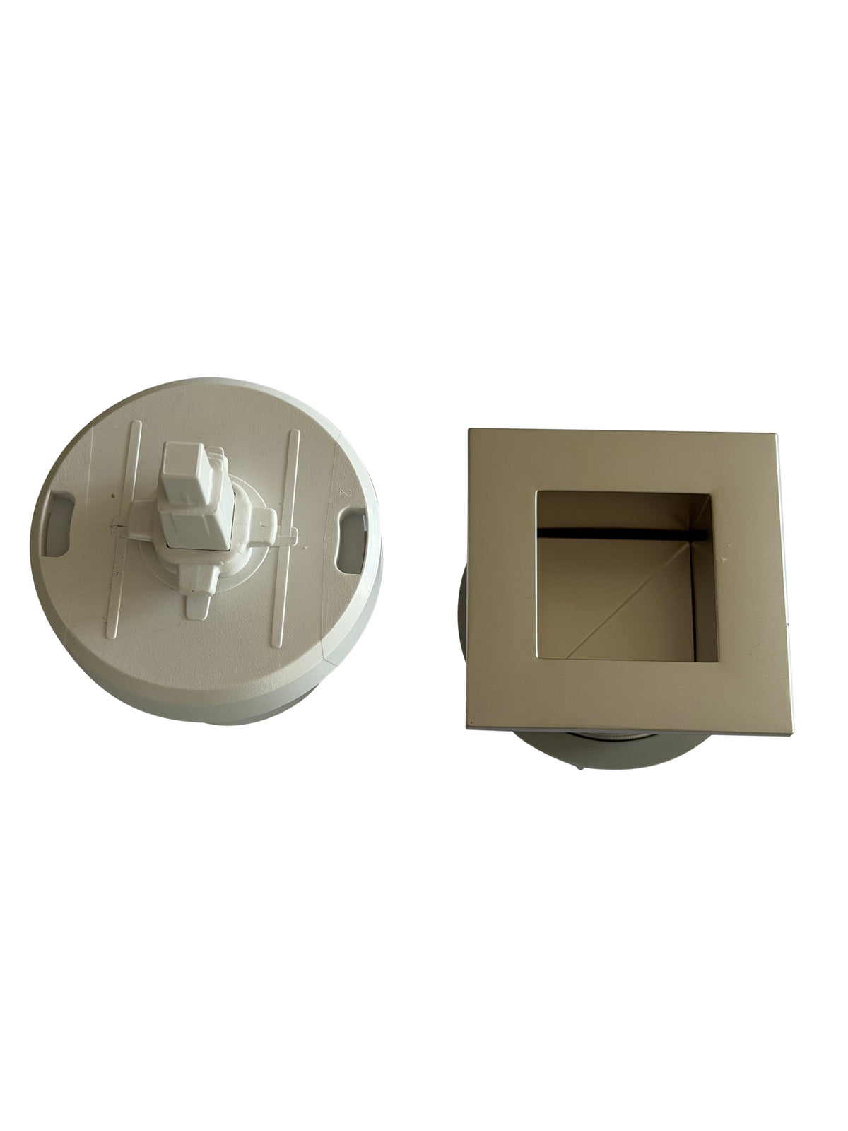 SQUARE PNEU. BUTTON 1/2 FLUSH SAT.CHROME
