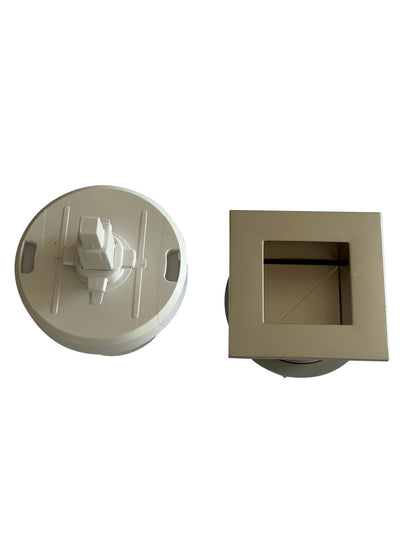 SQUARE PNEU. BUTTON 1/2 FLUSH SAT.CHROME