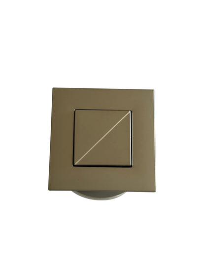 SQUARE PNEU. BUTTON 1/2 FLUSH SAT.CHROME