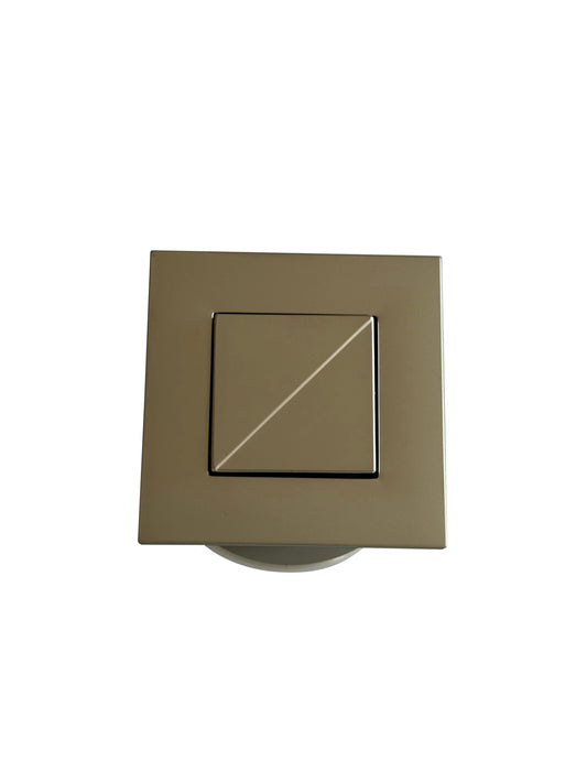 SQUARE PNEU. BUTTON 1/2 FLUSH SAT.CHROME